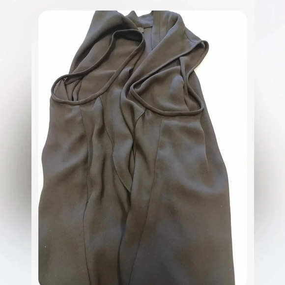 BCBGMAXAZRIA Raychel Short Sleeve Drape  Front Black Blouse Size Medium - Picture 8 of 11